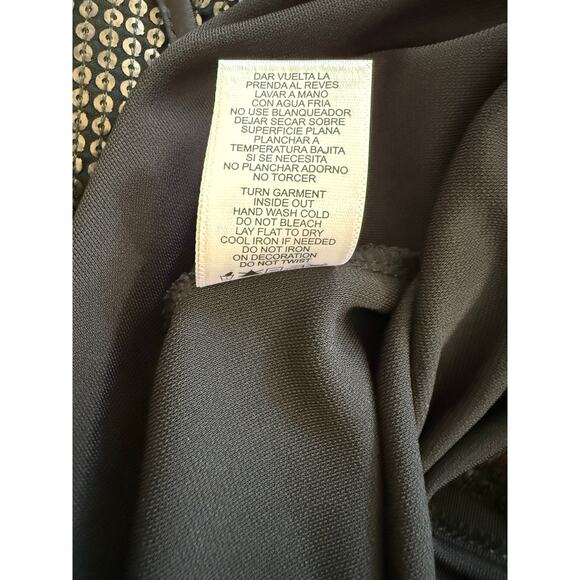 Narcisco Rodriguez for Design Nation Black Sequin Dress, Size Large - Picture 4 of 5